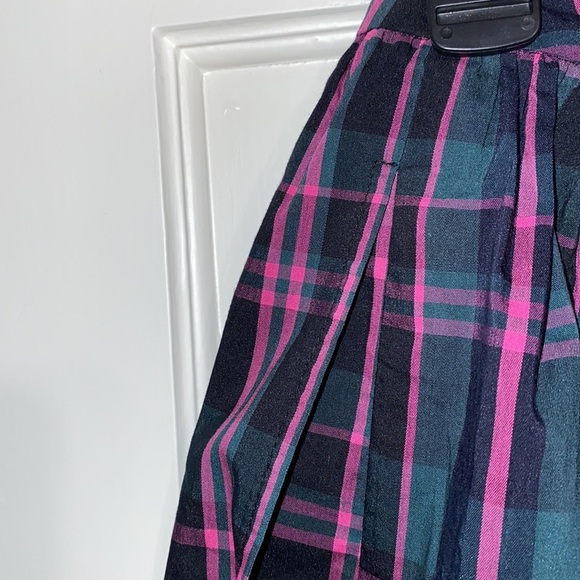 1901 Tartan Skirt Washed Faded Effect with Dotted Tulle Slip and Pockets SIZE M - Picture 6 of 13